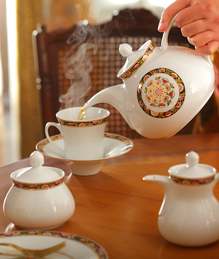 سرویس چینی 12 پارچه چای خوری گلدن گاردن
